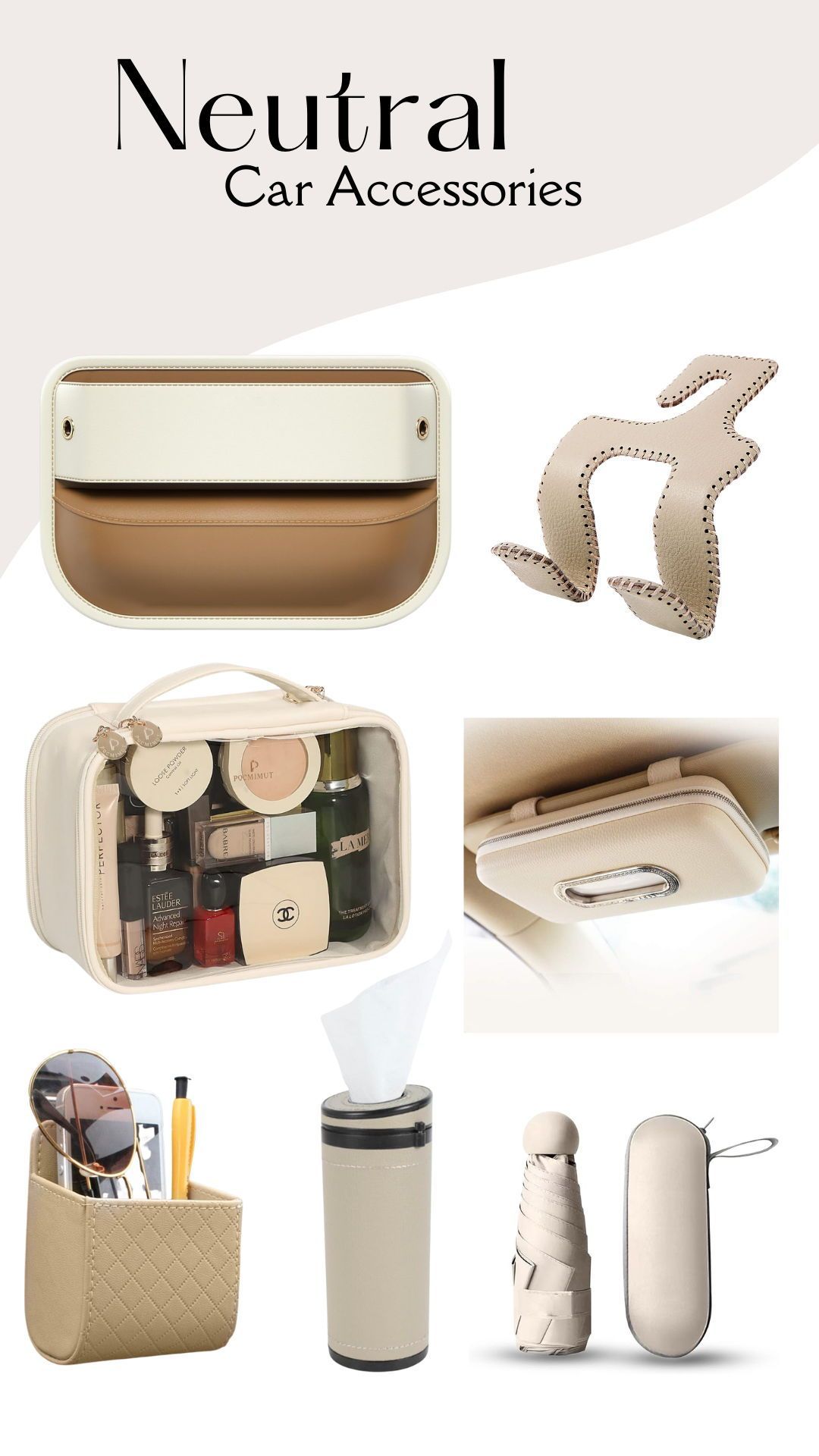 Beige Aesthetic Car Accessories